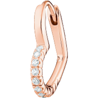 Thomas Sabo CR693-416-14 Single Ohrring Herz mit weißen Steinen Roségoldfarben