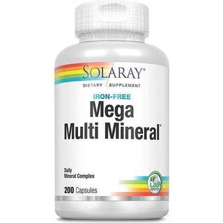 SOLARAY Jernfri Mega Multi Mineral - Dagligt mineralkompleks m/calciummagnesiumzink og mere absorberbare chelaterede former Energi og immunsttte