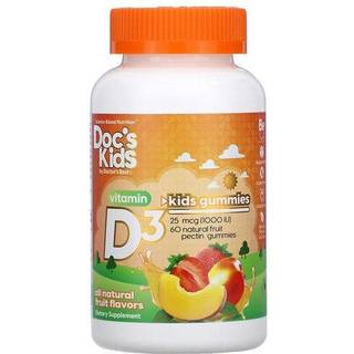 Vitamin D3-gummier til børn, frugtaromaer - 60 gummier