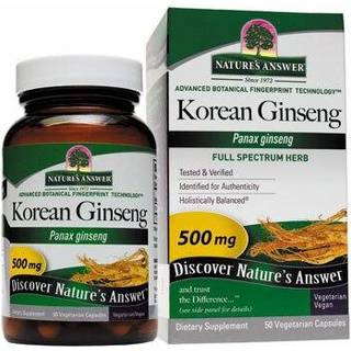 Koreansk Ginseng, 500 mg - 50 vegetabilske kapsler