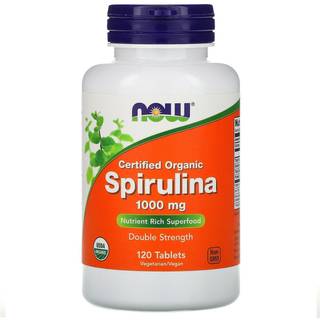 NOW Foods Spirulina Dobbelt Styrke 1000 mg