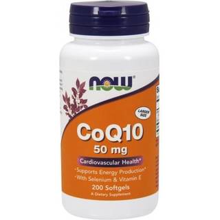 NOW Foods CoQ10 50 mg + Vitamin E softgels