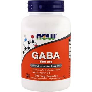 NOW Foods GABA 500 mg + Vitamin B6 Vegetariske kapsler