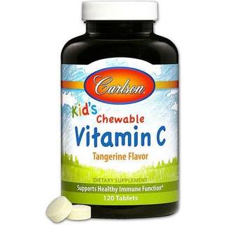 Børns tyggetabletter med C-vitamin, 250 mg naturlig mandarin - 120 vegetabilske tabletter