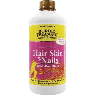 Begravet skatteh?rhud og negle med MSM Biotin Aloe Vera plus vitaminer og mineraler i en h?j styrke flydende hele f?devarekompleks til fyldigere
