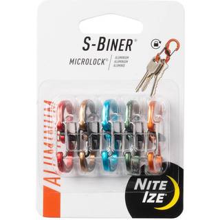 Nite Ize S-biner Microlock Aluminium L?sning Keychain Carabiner 5 Pack Assorterede farver