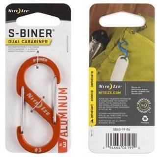 Nite Ize Size-3 S-Biner Dual Carabiner Aluminium Orange