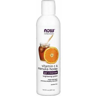 NOW Foods Solutions Vitamin C og Manuka Honey Gel Cleanser Brightening System fremmer sundt udseende hud 8-ounce