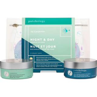 Patchology Night & Day Under Eye Patches (60 par) - Fjern mørke cirkler Puffede øjne & rynker - Premium Collagen & Retinol -masker til lysende fo