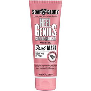 Soap & Glory Original Pink Heel Genius Supercharged Foot Mask - Självvärme Fotbehandling för grova spruckna fötter - Sweet Almond Calendula Oil &