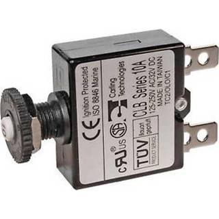 Automatsikring Blue Sea Systems Push Button Reset Only Quick Connect Circuit Breaker, 10 A, M5, 32 V DC
