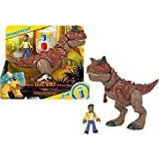 Fisher-Price Imaginext Jurassic World Camp Cretaceous Carnotaurus Dinosaur & Darius Figur sat til b?rnehave b?rn i alderen 3-8 ?r