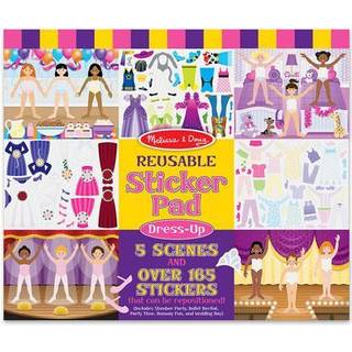 Melissa & Doug Genanvendelig klistermærkepude: Dress -up - 165 klistermærker Fjernelige klistermærker Kids Fashion Activity Restickable Book for