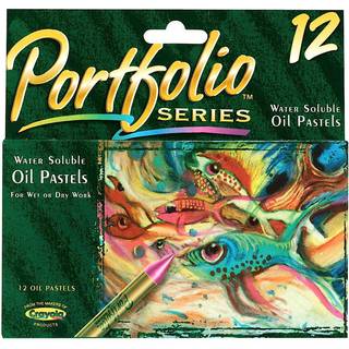 Crayola Oil Pastels Portfolio Series vandopl?selige farver kan variere 12 t?ller (52-3612)