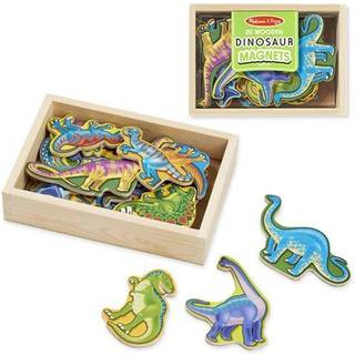Melissa & Doug Magnetic Wooden Dinosaurs i en træopbevaringsboks (20 stk)