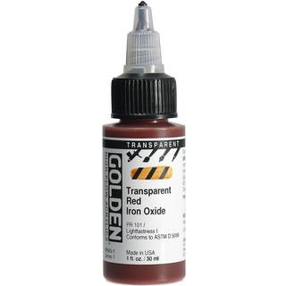 Golden High Flow Arcylic Paint 1 Ounce Transparent Red Ironoxid