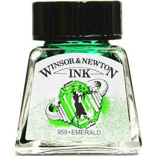 Winsor & Newton tegning bl?k 14 ml flaske smaragd