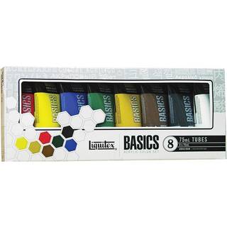 Liquitex Basics Acryl Maling Set 8 x 75 ml (2,4 oz) Tube Paint Set 2,5 fl oz (pakke med 8)
