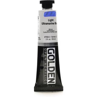 Åbn langsomtørrende akryl af Golden Light Ultramarine Blue 2 fl oz. Rør professionel akrylmaling uigennemsigtig