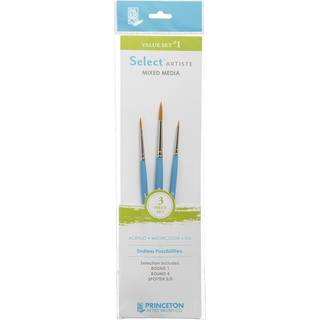 Princeton Artist Brush CO. Selectartiste Fine Art Multi-Technique Brush Set 3 x Syntetiske b?rster Ideel til fagfolk og studerende