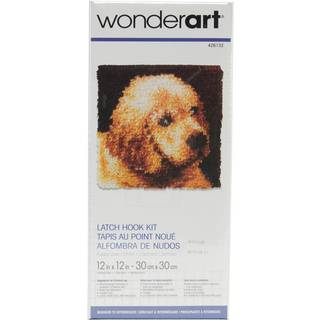 Wonderart Puppy Love Latch Hook Kit 12 """" X 12 """"