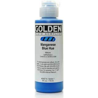 Fluid Acrylics af Golden Manganese Blue Hue 4 Fl. oz. Blaske professionel akrylmaling halvtransparent