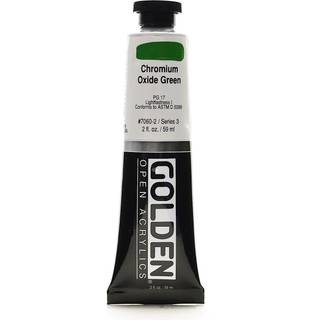 Åben langsomtørrende akryl med gylden kromoxidgrøn 2 fl oz. Rør professionel akrylmaling uigennemsigtig