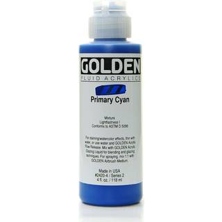 Golden Fluid Acrylic 4 Ounce Bottle Primary Cyan (2420-4)
