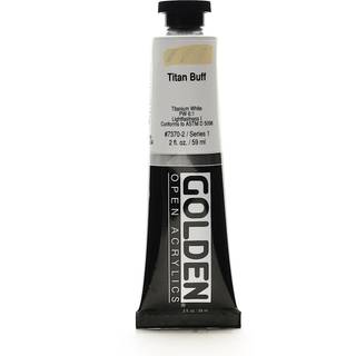 Åbn langsomtørrende akryl af Golden Titan Buff 2 fl oz. Rør professionel akrylmaling semi-opaque