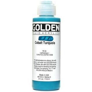 Golden Fluid Acrylics - Cobalt Turquois - 4 oz flaske