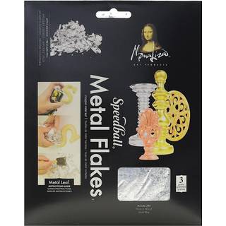 Speedball 10010 Mona Lisa Silver Flakes - Sammens?tning af metalbladflager - 3 gram pakke