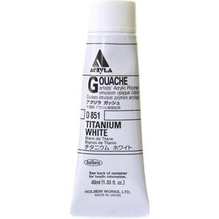 Holbein Acryla Gouache Artists Acryl Polymer Emulsion 40ml Titanium White (D851)