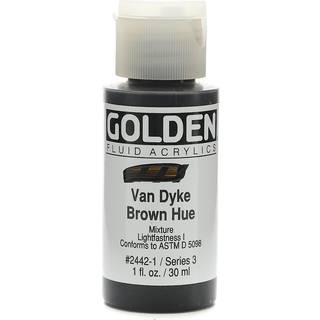 Golden Fluid Acrylics 30 ml - 2442 Van Dyke Brown Hue
