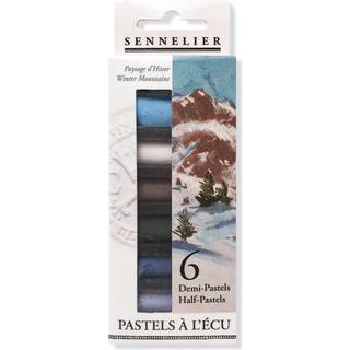 Sennelier ekstra-bl?d halv pastel 6 stick s?t s?t p? 6 vinter