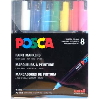 Uni-posca Paint Marker Pen (0,7 mm 8 farver)