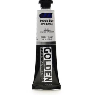 Åbn langsomtørrende akryl af Golden Phthalo Blue/R.S. 2 fl oz. Rør professionel akrylmaling gennemsigtig