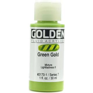 Golden Fluid Acrylfarbe - Grüngold