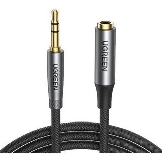 Ugreen AUX forlængerkabel 3,5 mm mini jack, 1m - Sølv