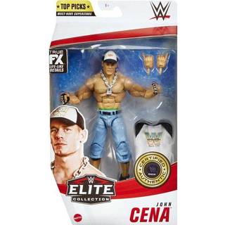 WWE Mattel Top v?lger Elite John Cena 6-tommer actionfigur med deluxe-artikulering til positur og leg livslignende detaljer Autentisk ringudstyr