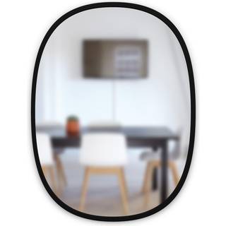 Hub oval spejl 45,7X61CM Sort