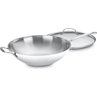 Cuisinart 726-38H Kokke Klassisk rustfri 14-tommer omr?ringspande med hj?lperh?ndtag og glasd?kning