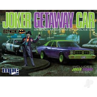 MPC Batman The Joker Getaway Car 1978 Dodge Monaco 1:25 Scale Model Kit W/Joker Figure (MPC890)