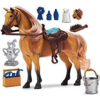 Solrig Days Entertainment | Quarter Horse med bev?gelig hoved realistisk lyd og 14 pleje tilbeh?r | Blue Ribbon Champions Deluxe leget?jsheste