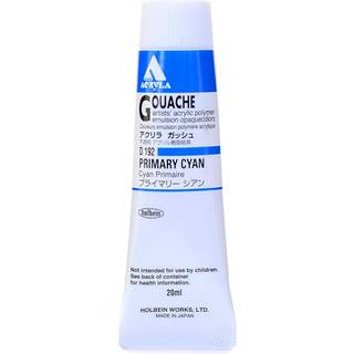Holbein Acryla Gouache Artists Acryl Polymer Emulsion 20ml Primary Cyan (D192)