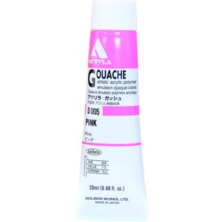 Holbein Acryla Gouache Artists Acryl Polymer Emulsion 20ml Pink (D005)