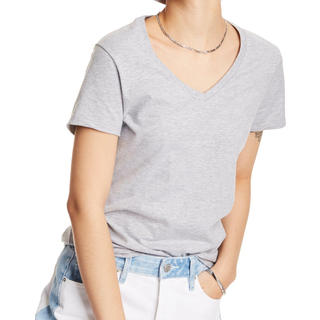 Damer Perfect-T V-hals T-shirt-Maroon-3xl (D0102HI3V2U)