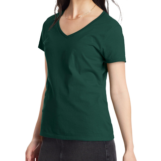 Damer Perfect-T V-hals T-shirt-Maroon-3xl (D0102HI3V97)