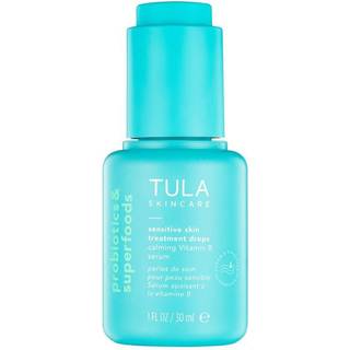 Tula hudpleje f?lsom hudbehandling falder - vitamin B serum beroliger irritation og udj?vner huden indeholder ingef?r aloe havre agurk & probioti