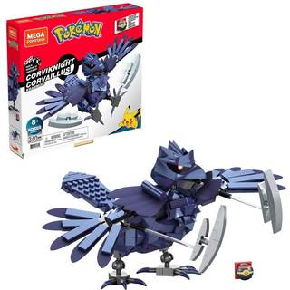 MEGA Corviknight Byggesæt: 340 kompatible klodser og dele & Poké Ball Legetøjsgavepakke - fuldt bevægelig Flyvende/Stål Pokémon