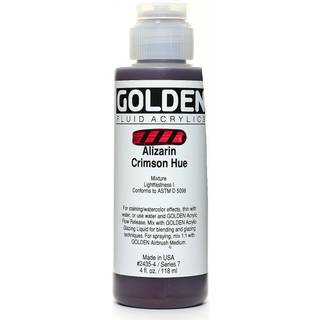 Fluid Acrylics af Golden Alizarin Crimson Hue 4 Fl. oz. Blaske professionel akrylmaling gennemsigtig